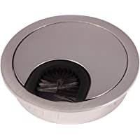 SO-Tech® Pasacables Escritorio Metal Superficie Finitura Acero INOX - Nuevo Diametro del Pozo Sondeo 68 mm!